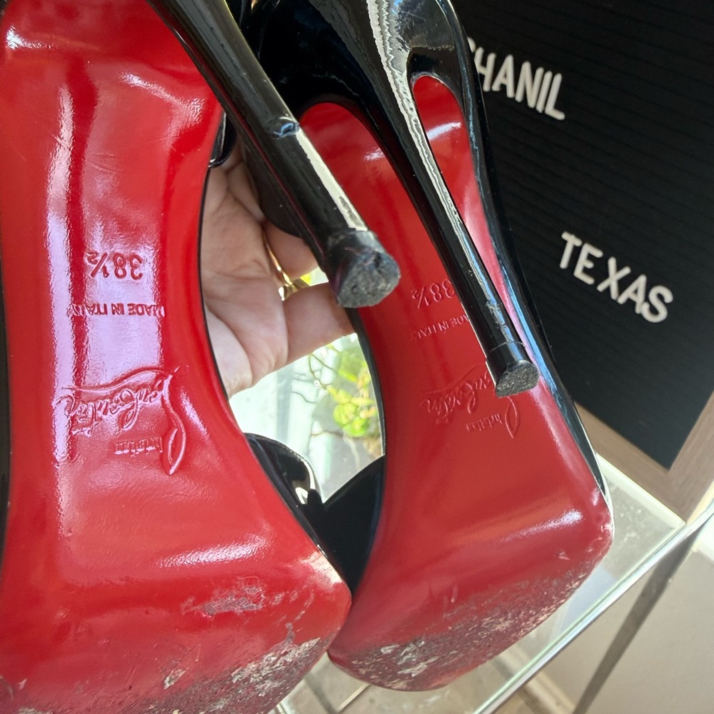 Christian Louboutin Black iriza 100mm - Picture 6 of 9